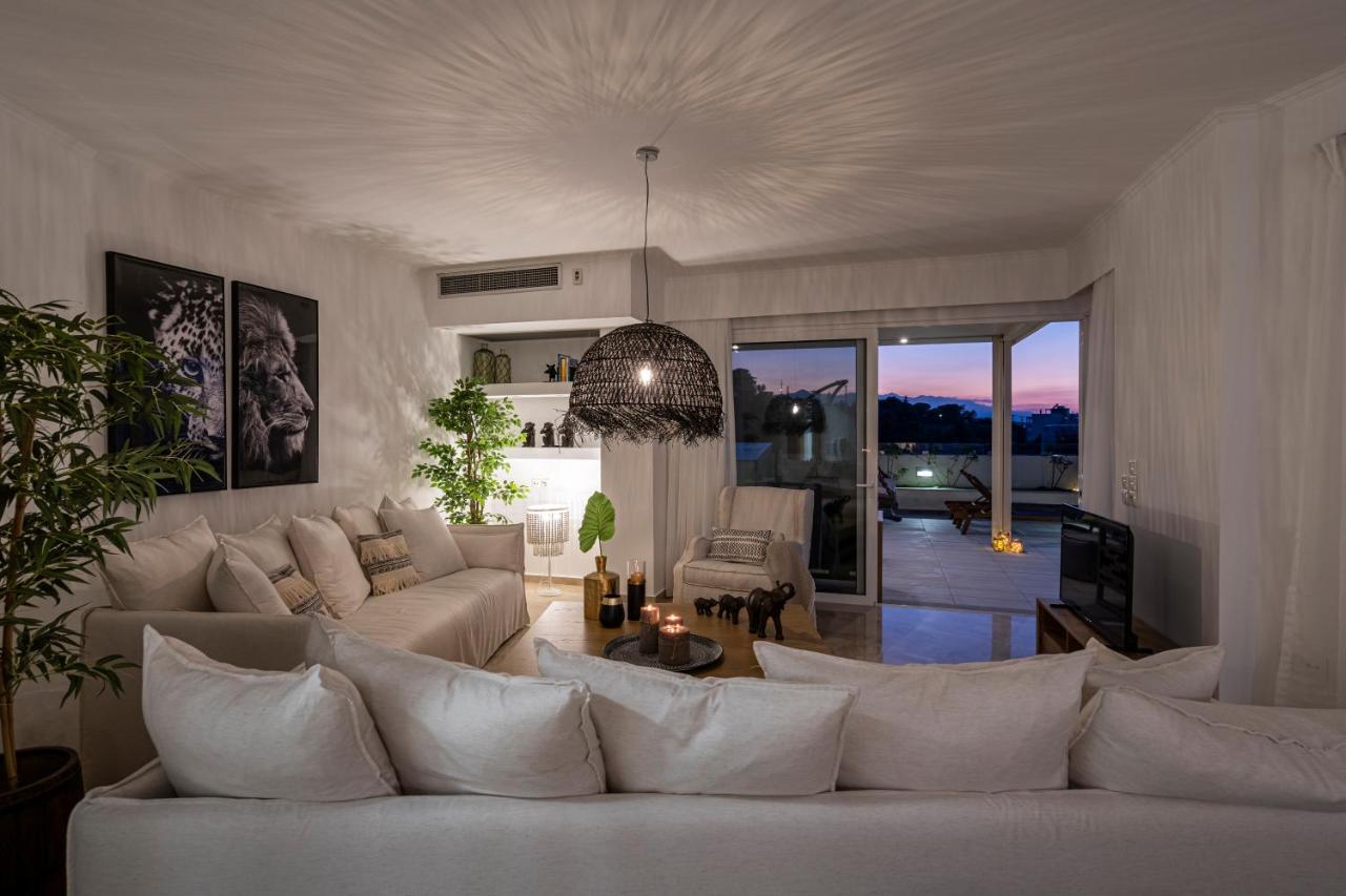 Helen Luxury Holiday House With Sea View Rétino Exterior foto